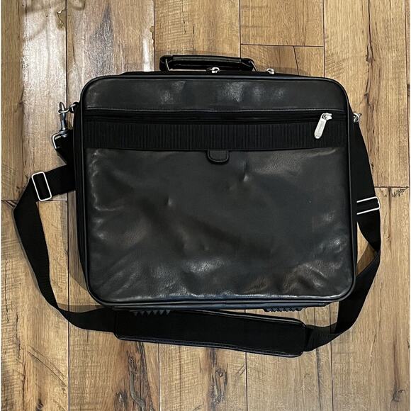 TARGUS LEATHER COMPUTER LAPTOP BRIEFCASE CARRY BAG WITH IDENTIFICATION TAG - Picture 2 of 13